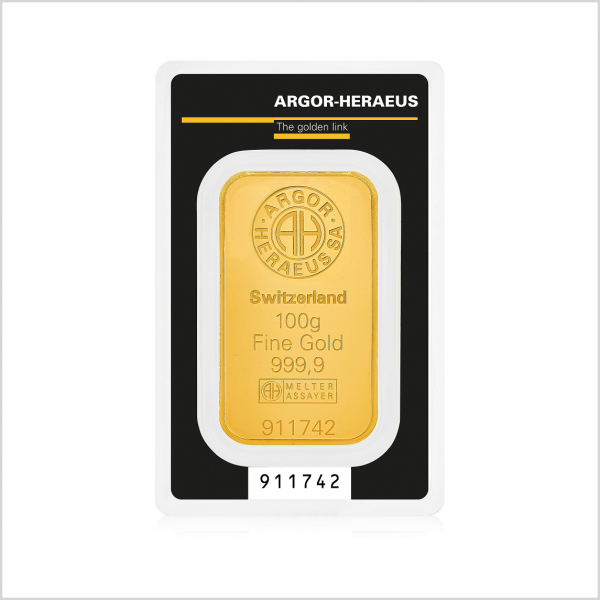 Lingotto Oro 999,9/000 da 100 gr