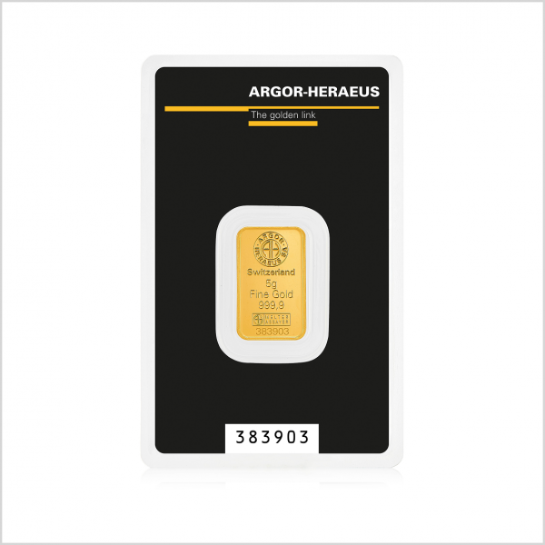 Lingotto Oro 999,9/000 da 5 gr